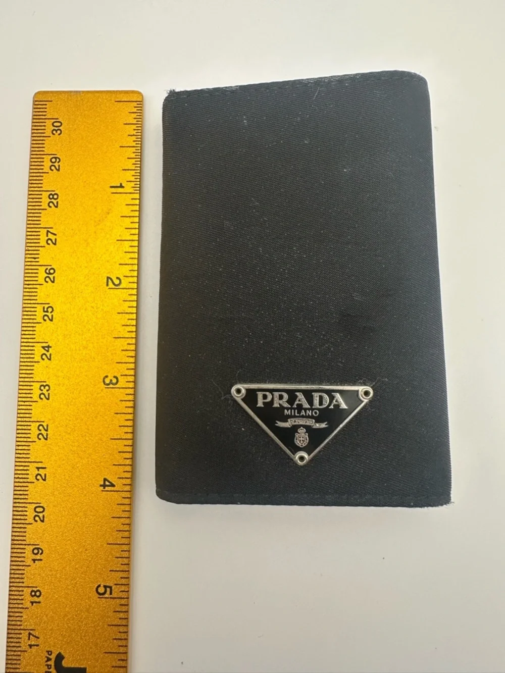 Prada Key Wallet Keychain Black Velcro Tessuto Sport Certificate Authenticity
